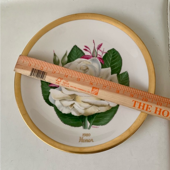 Vintage 1980 Honor White Rose Selection Plate Limited Edition By Luther Bookout - Picture 4 of 11